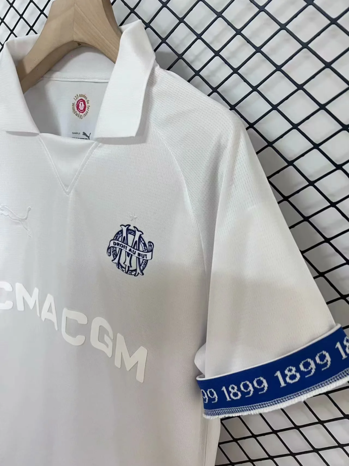 24-25 Marseille Anniversary version white soccer jersey size S-2XL