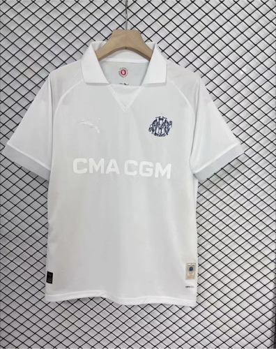 24-25 Marseille Anniversary version white soccer jersey size S-2XL