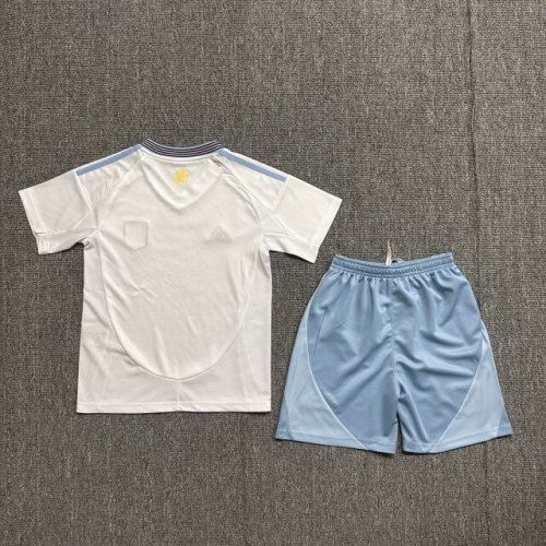 Kids Aston Villa Away Soccer Uniform 2024 2025