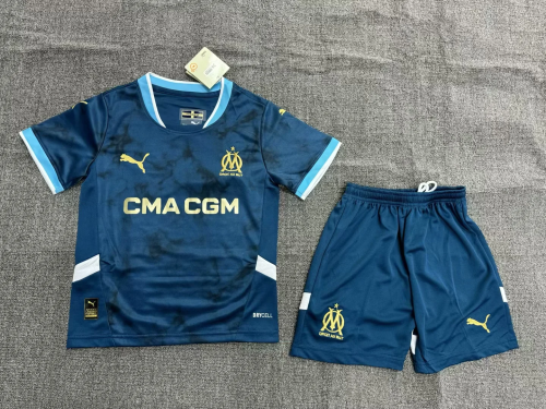 kids kit 24-25 Marseille away soccer jersey size 16-28