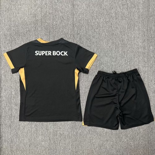 Kids Sporting Lisbon Third Away Soccer Uniform 2024 2025