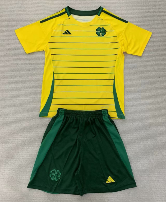 Kids Celtic Away Soccer Uniform 2024 2025