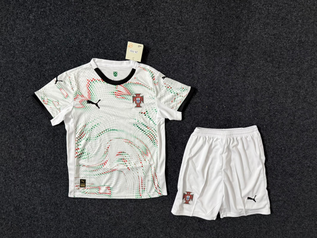 Kids 2025 Portugal away jersey+shorts