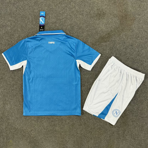 Kids Napoli Home Soccer Uniform 2024 2025
