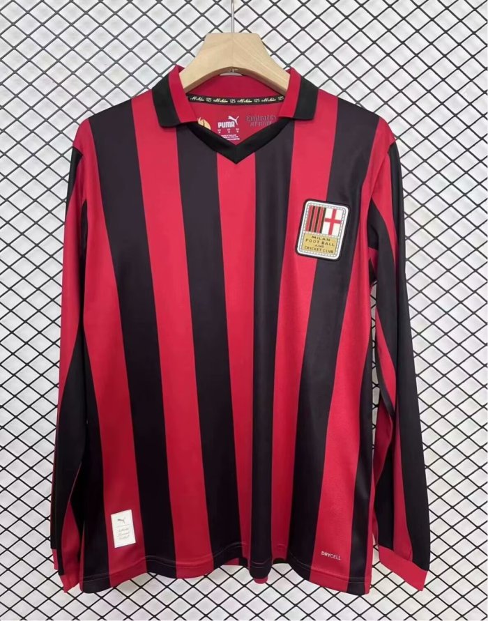 AC Milan 125th Long Sleeve Soccer Jersey 2024 2025