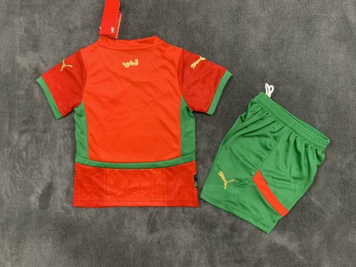 Kids Morocco Home Soccer Uniform 2025 2026
