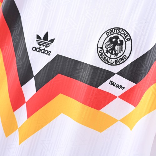 Retro Jersey 1990 Germany white Soccer Jersey