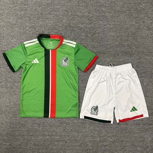 Kids Mexico Home Soccer Uniform 2025 2026