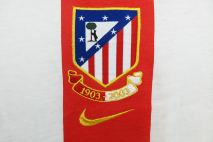 Retro 2003-04 Atletico Madrid Camiseta Centenary Home