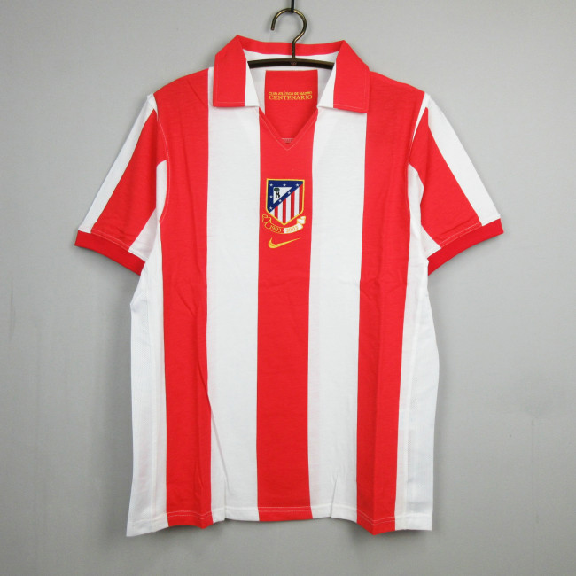Retro 2003-04 Atletico Madrid Camiseta Centenary Home