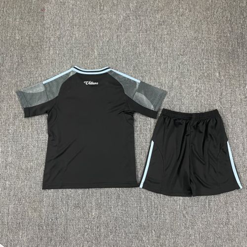 Kids Aston Villa 25-26 black away kid kit