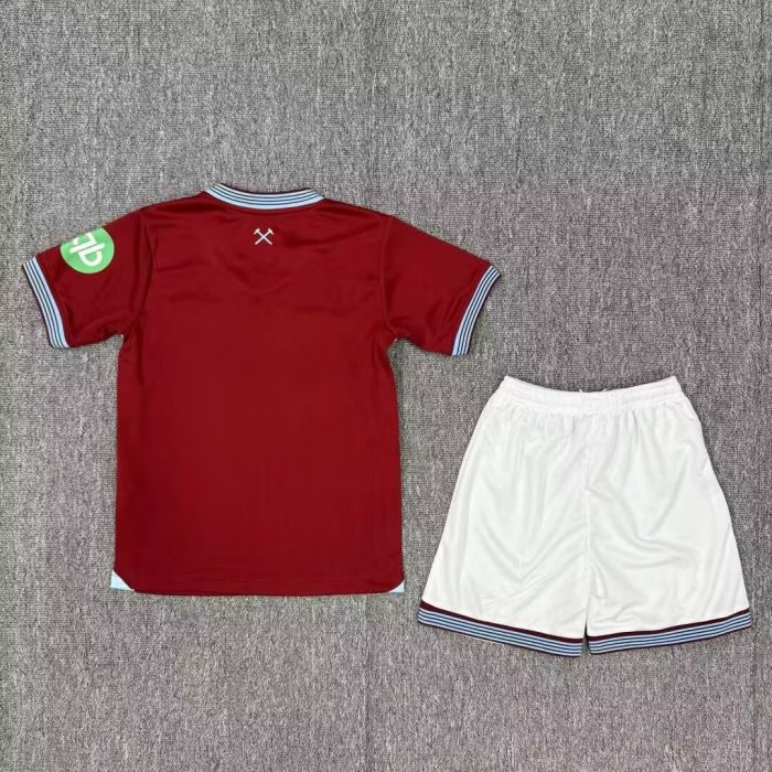 Kids West Ham United Home Soccer Uniform 25 26