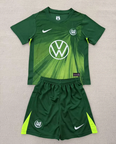 kids kit 25-26 Wolfsburg home soccer jersey size 16-28