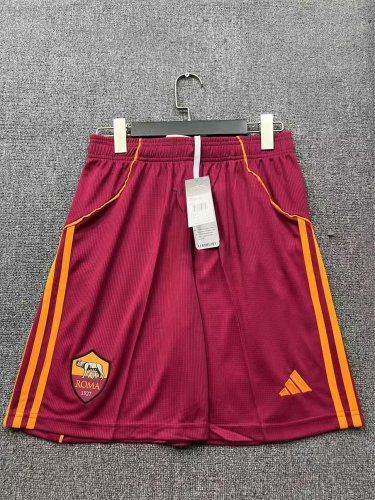 Roma Home Soccer Shorts 25 26