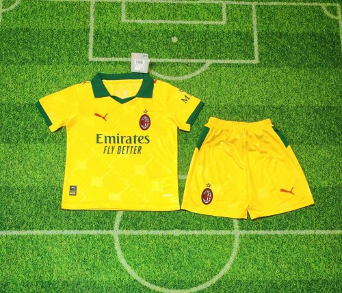 Kids AC MILAN Third Away Soccer Uniform 25 26