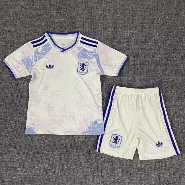 kids kit 25-26 Aston Villa third soccer jersey size 16-28