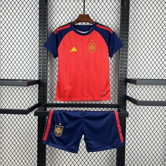 Spain 2026 World Cup Home kids Soccer jersey