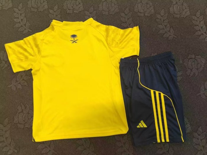Kids Al Nassr Home Soccer Uniform 25 26