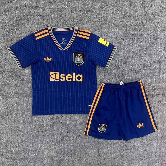 Kids Newcastle Third Away Soccer Uniform 25 26