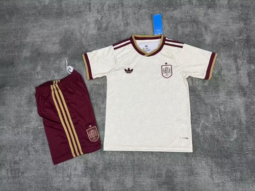 Kids Spain Away Soccer Uniform 2026