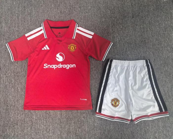26-27 Kids Man United Home Soccer Uniform