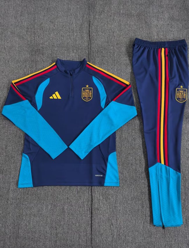 Spain Training Soccer Suit 26 27 Blue
