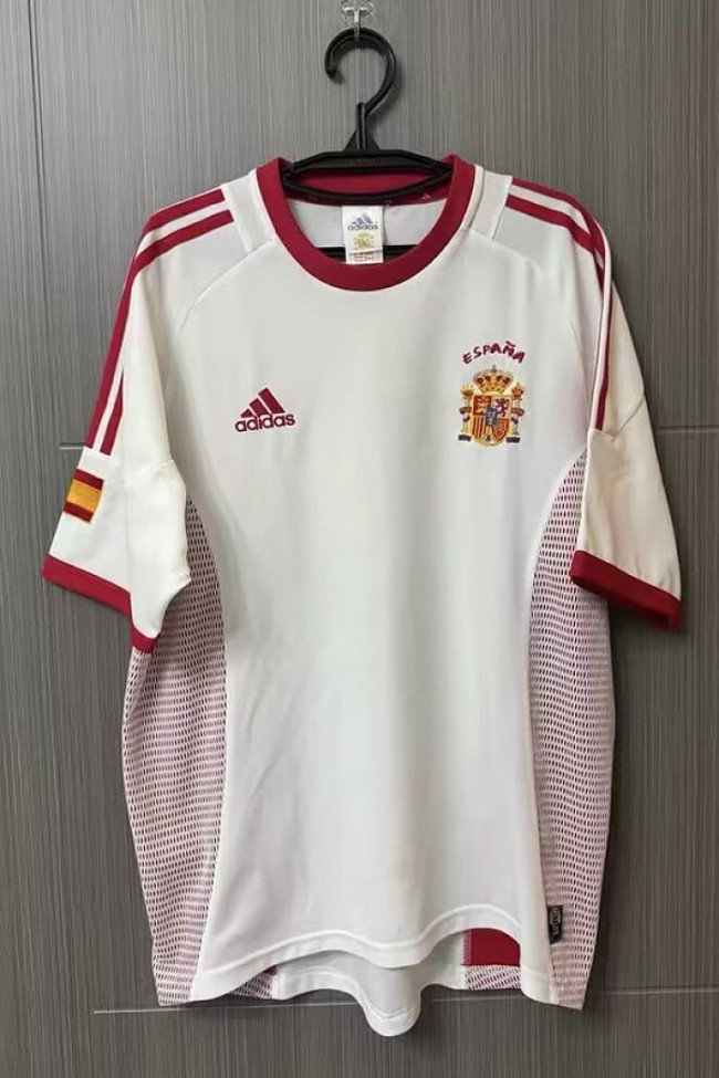 Retro Spain 2002 away soccer jerseys S-2XL
