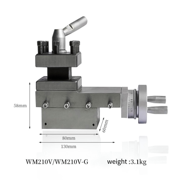 HUISN 180 210 lathe tool post WM180V PL180V/square head lathe accessories