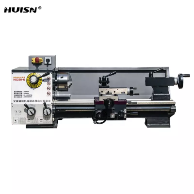 HUISN HS250-G precision manual lathe machine price mechanical lathe mini bench quality manual lathe