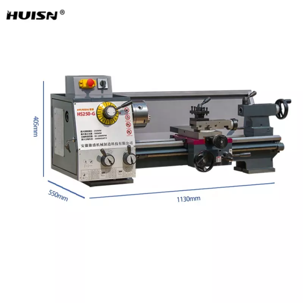 HUISN HS250-G precision manual lathe machine price mechanical lathe mini bench quality manual lathe