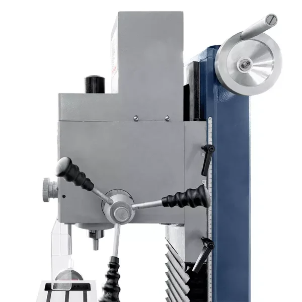 HUISN WMD30VB Column Drilling and Milling Machine Mini Manual Metal Drilling Machine with DRO in Sliver Color