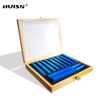 HUISN  9 pcs/ 10 pcs Set Lathe Turning Tools Holder Set 10mm Turning Tool Lathe Cutter Carbide Inserts