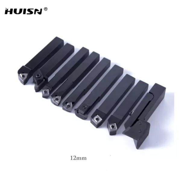HUISN  9 pcs/ 10 pcs Set Lathe Turning Tools Holder Set 10mm Turning Tool Lathe Cutter Carbide Inserts