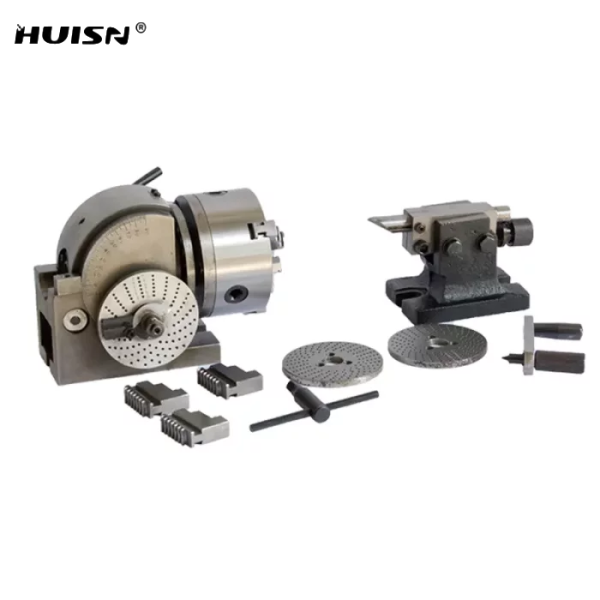 HUISN Universal Dividing Head with 3 Jaw Chuck F12100 100mm Accessories for Milling Machines Tools