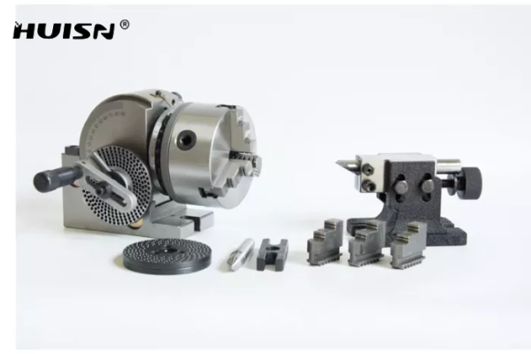 HUISN Universal Dividing Head with 3 Jaw Chuck F12100 100mm Accessories for Milling Machines Tools