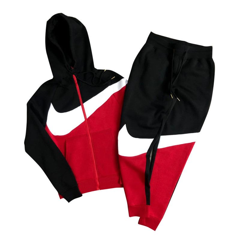 Mens womens designer  Contrast color stitching Hooded  Hoodies polyester Tracksuits logo print Casual Street Leisure Fashion Streetwear Sweatshirt long sleeve and pants