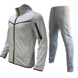 Men Sports Wear two pieces Hooded jacket Brand Logo Print Fashion Casual Street  Coat and Pants multicolor Tracksuit