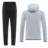 top A quality mens hooded tracksuit print Logo sporty wear Hoodie Sweatshirt Casual Fashion Street grey long sleeve jacket and black pants tracksuits
