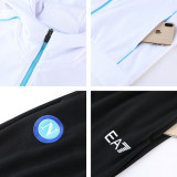 top A quality mens Naples football club winter hooded tracksuit sporty wear  soccer Training suit  Sweatshirt Fashion Street Long sleeve jacket and pants