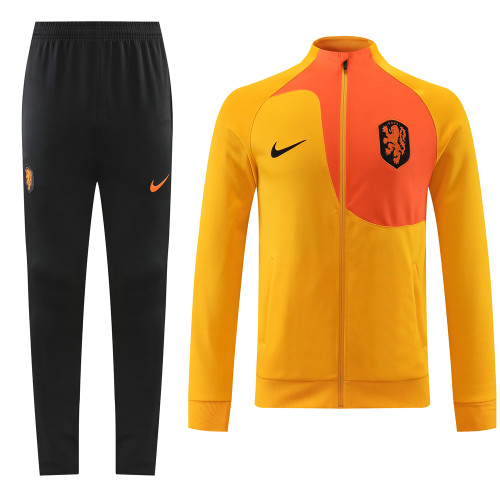 Netherlands 2022 men world cup nation team tracksuit full zipper jacket and pants winter soccer training suit football sportswear
