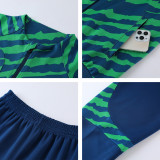 2022 men world cup Brazil nation team tracksuit full zipper winter soccer training suit two-piece  football sportswear