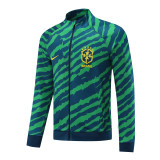 2022 men world cup Brazil nation team tracksuit full zipper winter soccer training suit two-piece  football sportswear