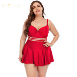 Women one piece suspender sexy swimwear summer t bikini Plus size  Pure color swimsuit beach suit #yds0649