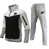 Men Tracksuit two pieces  Hooded Tracksuits Brand Logo Print Fashion Casual Street hoodie Coat and Pants multicolor Sports Wear