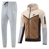 Tracksuit first A best quality sporty hooded  print Logo Splicing and contrasting colors long sleeve jacket and pants Hoodie Sweatshirt Fashion Casual Street football training uniform Tracksuits