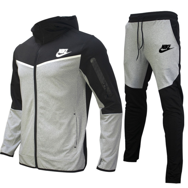 Men Sports Wear two pieces Hooded jacket Brand Logo Print Fashion Casual Street  Coat and Pants multicolor Tracksuit