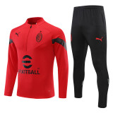 22 23 Serie a club half zip Pullover  and pants two-piece soccer training suit Sportswear  men football Tracksuit