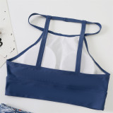 Designer summer Women Two-Piece Bikini Swimsuit High Waist Leaf printing Swimwear xckx1127 Wholesale Bathing Suit