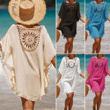 Summer Sandbeach 5 Color Bikini Cover-UPS Stitching Hollowed out Small Tassel Lady Beach Shawls Swimwear Cover-up Stcy0231