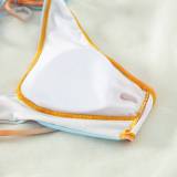 Women One-piece swimsuit lace-up Gradual change color Design swimwear summer fashion beach suit qj2026